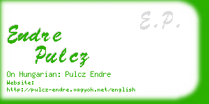 endre pulcz business card